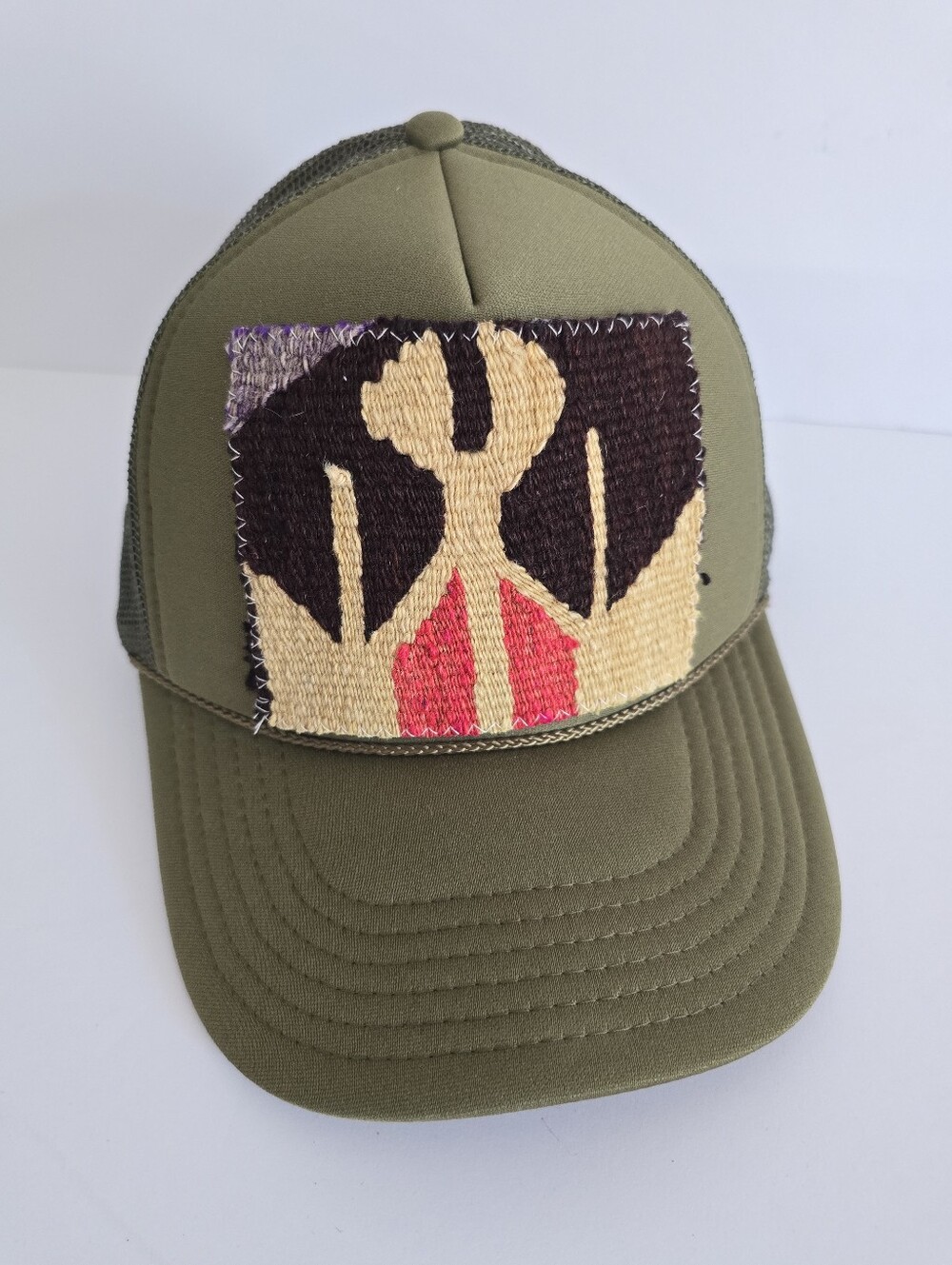 Orijinal Kilim Truker Hat Olive Green Otto Hat